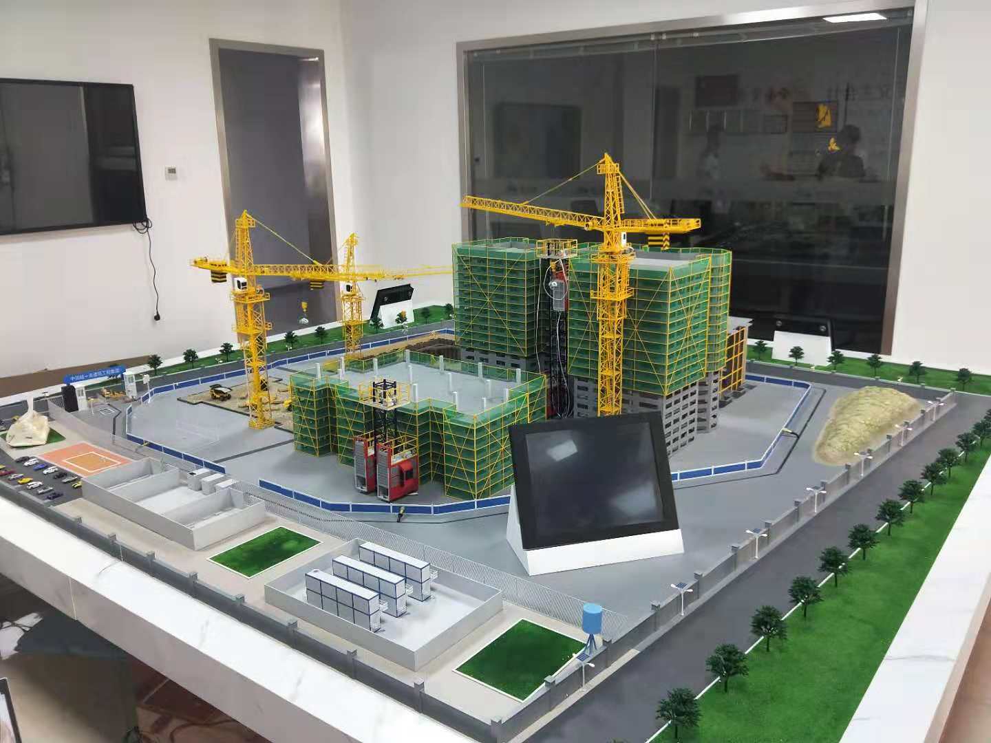 措勒县建筑施工场景模型